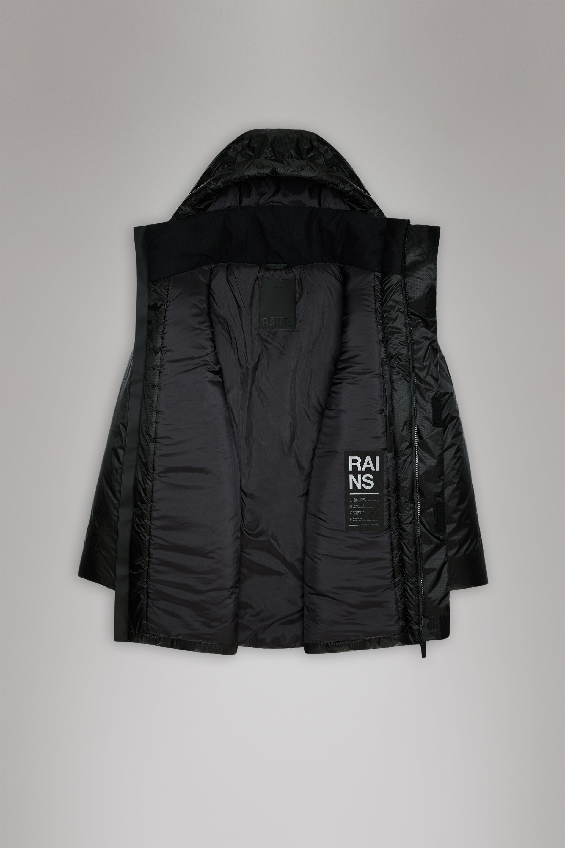 RAINS Torna Insulated Long Jacket Marsh Jacket