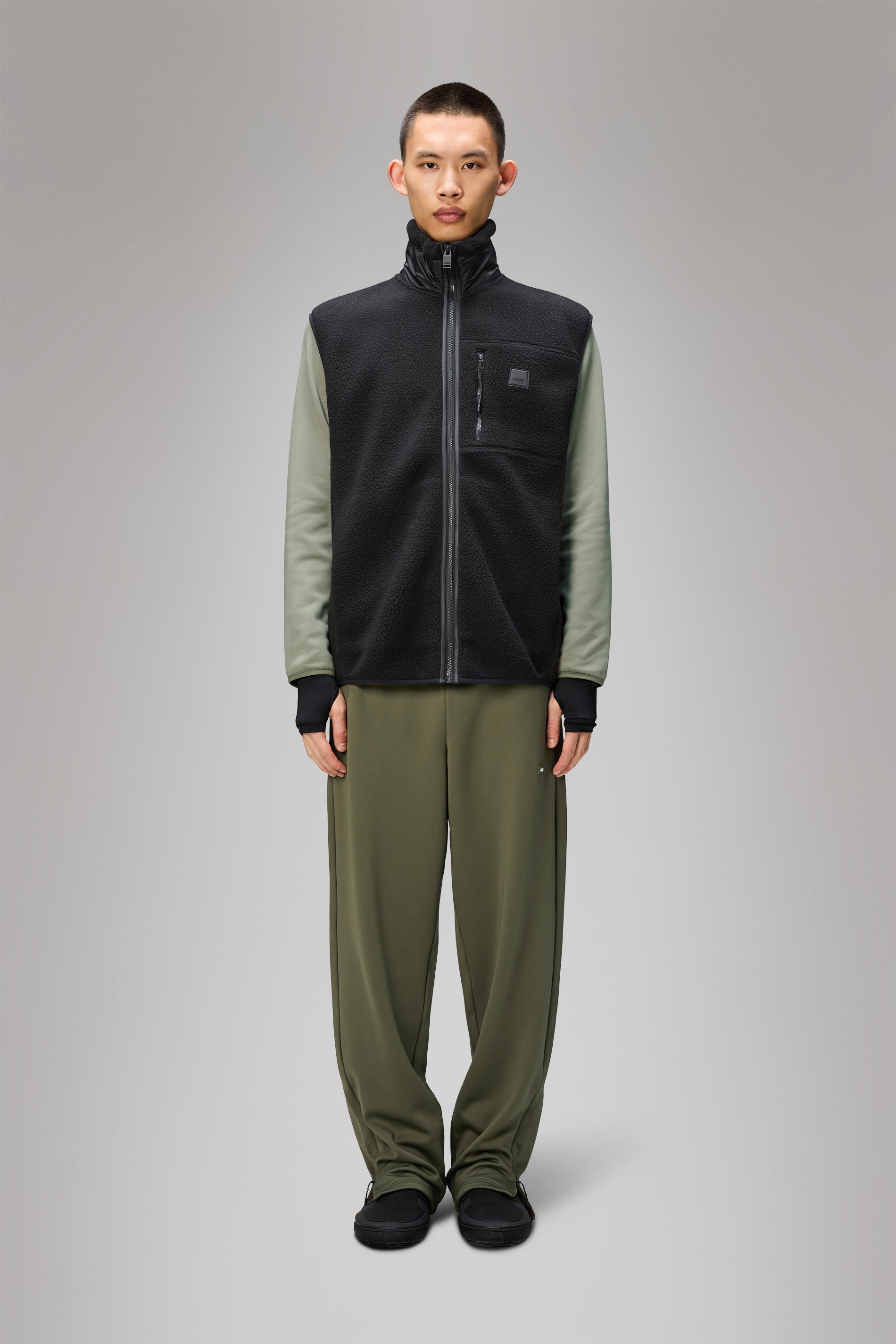 RAINS Yermo Fleece Vest Black Vest