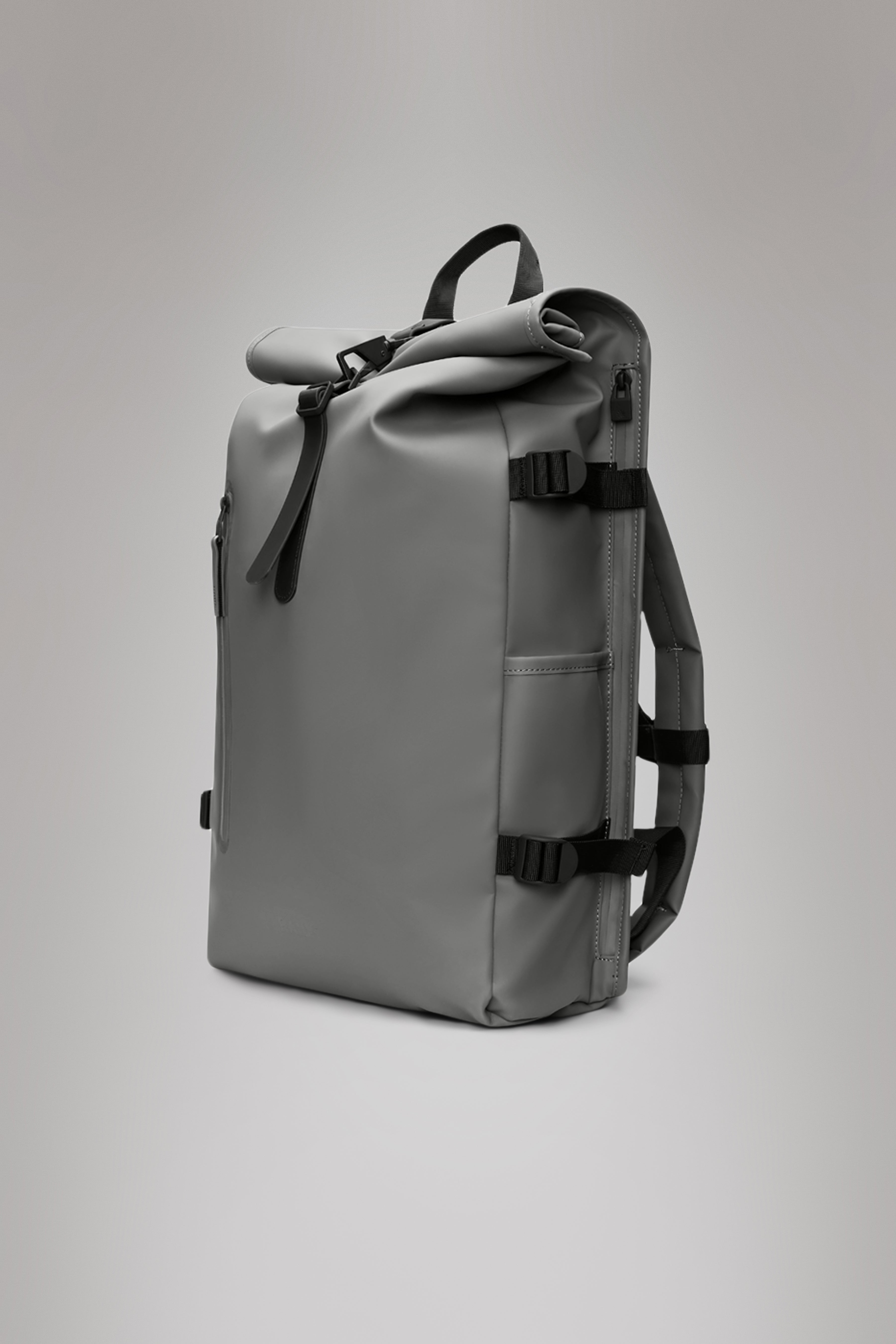 RAINS Rolltop Rucksack Large Grey Backpack