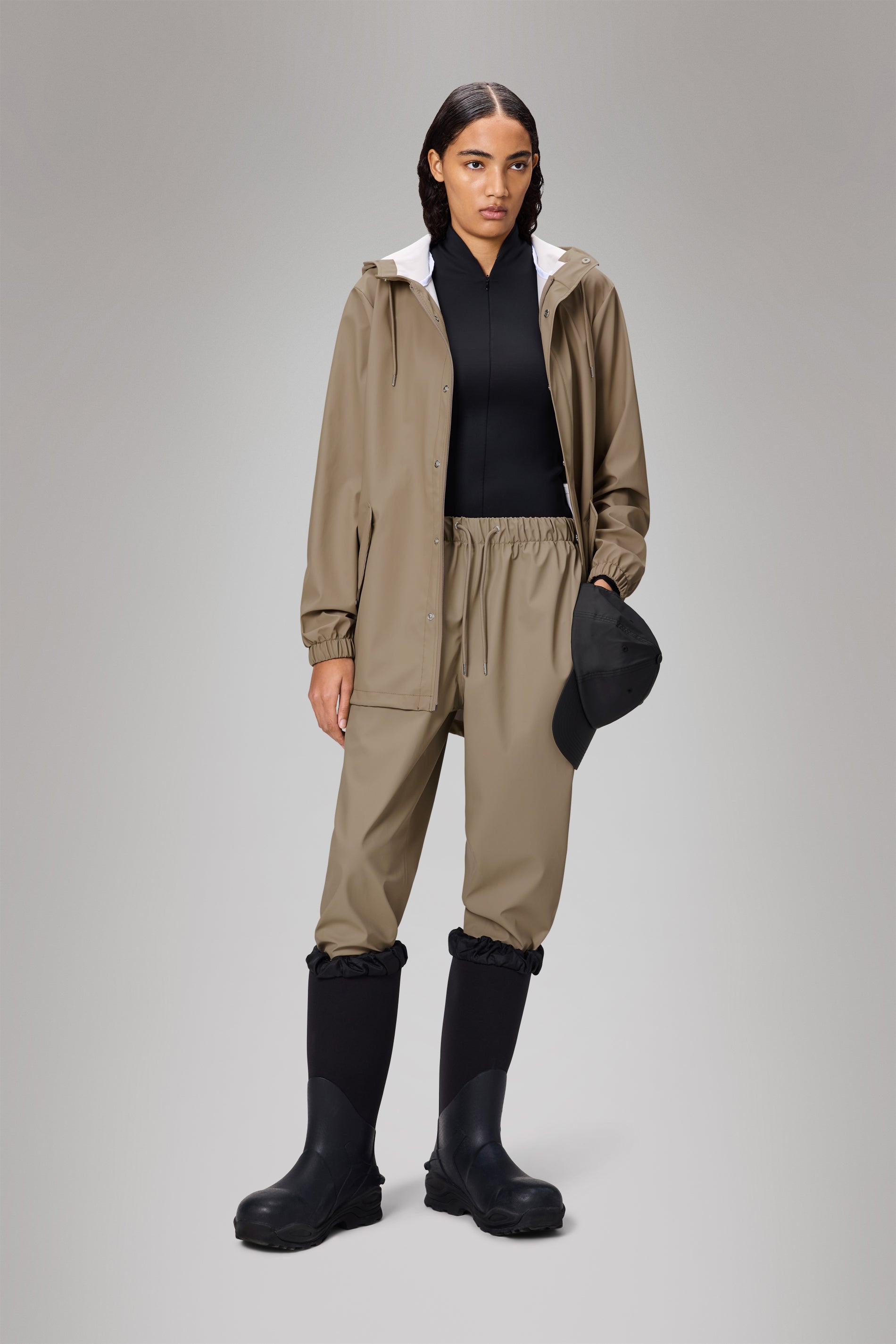 RAINS Fishtail Jacket Beige Jacket