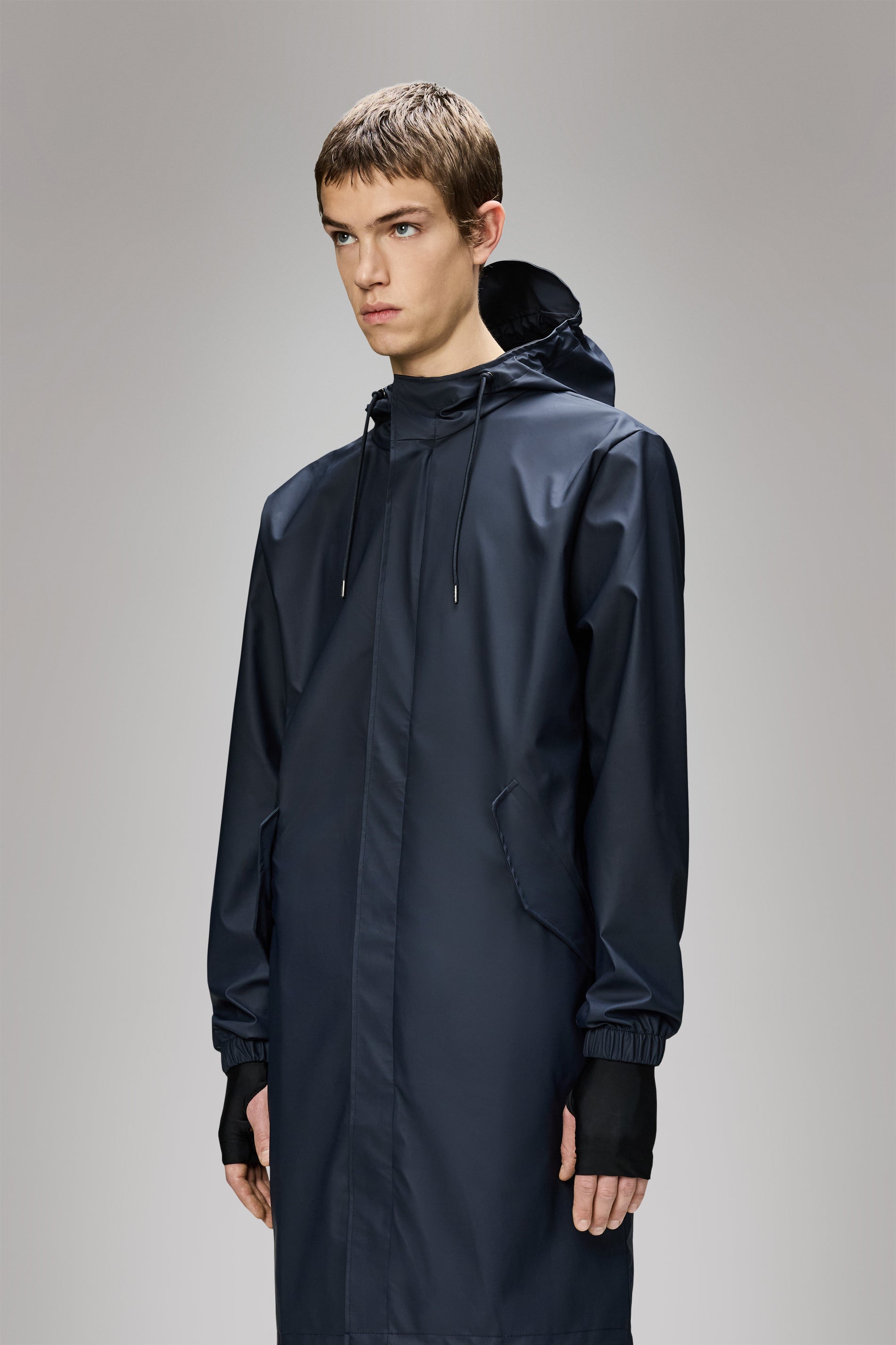 RAINS Fishtail Parka Navy Jacket
