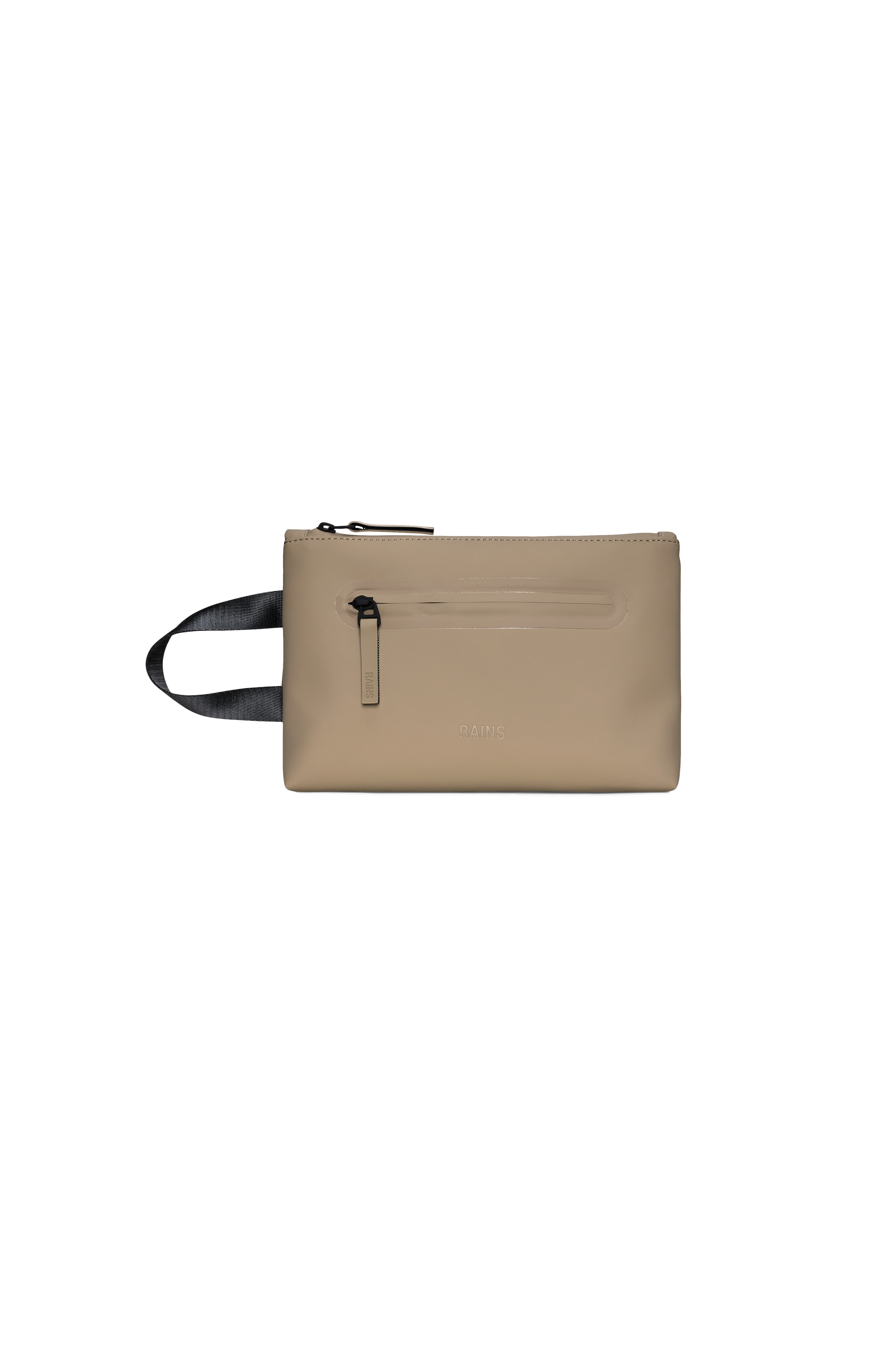 RAINS 2 Zip Cosmetic Bag Large Beige Wash Bag