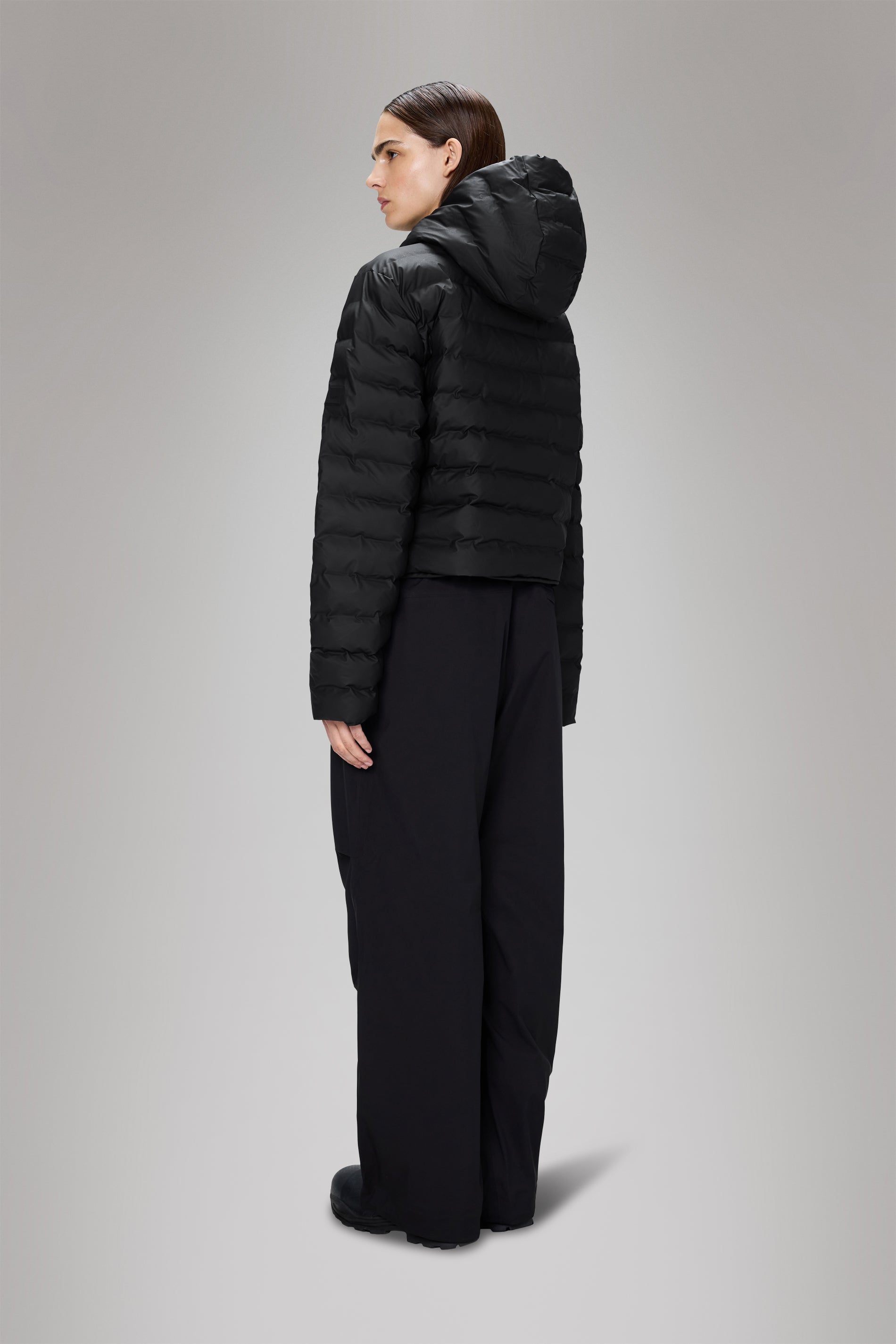 RAINS Lohja Short Puffer Jacket Black Jacket