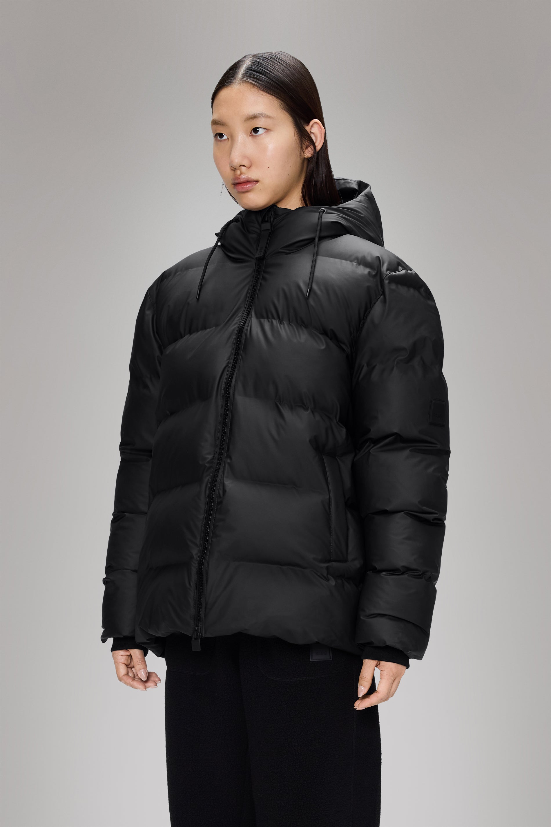 Rains Alta Puffer Jacket Black Jacket