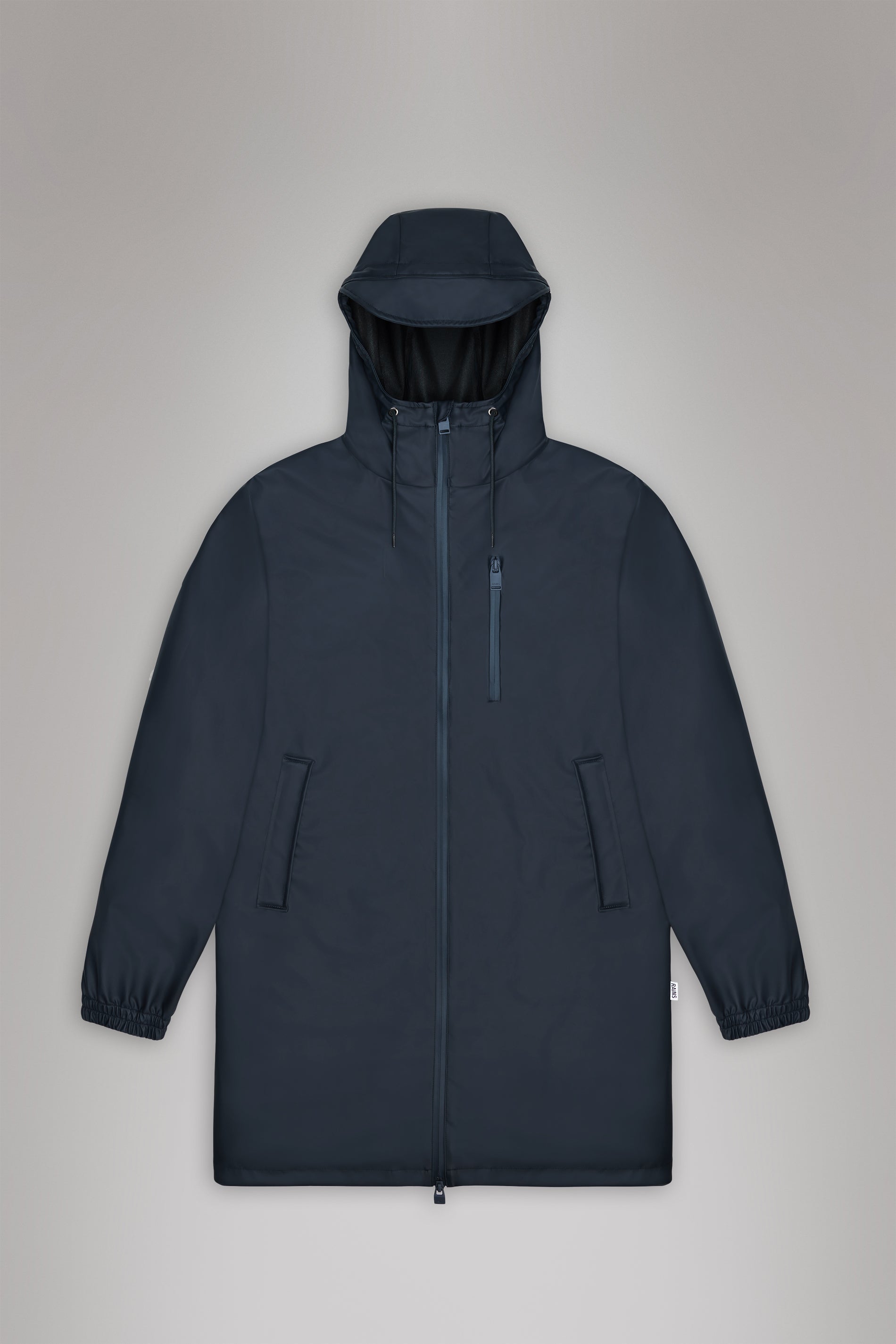 RAINS Long Storm Breaker Navy Jacket