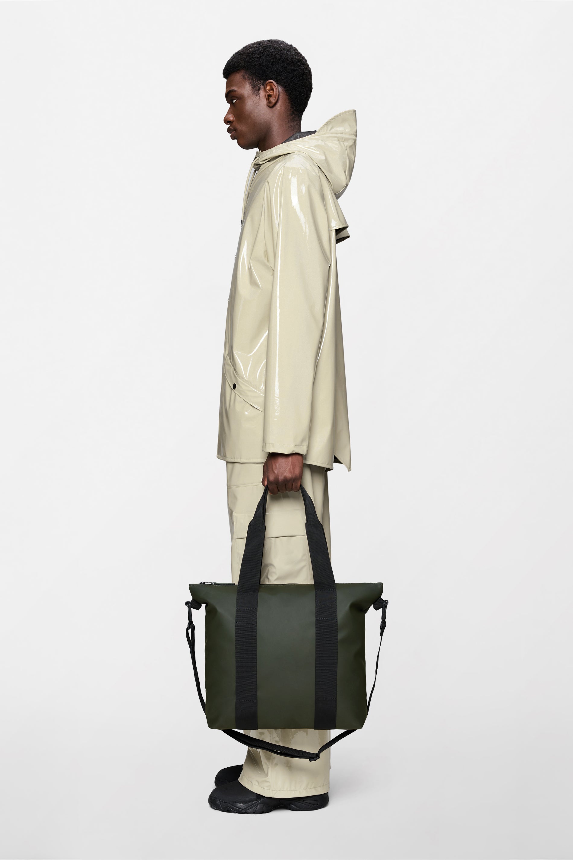 RAINS Tote Bag Mini Green 18.50L H36 x D13 x W46 cm Tote