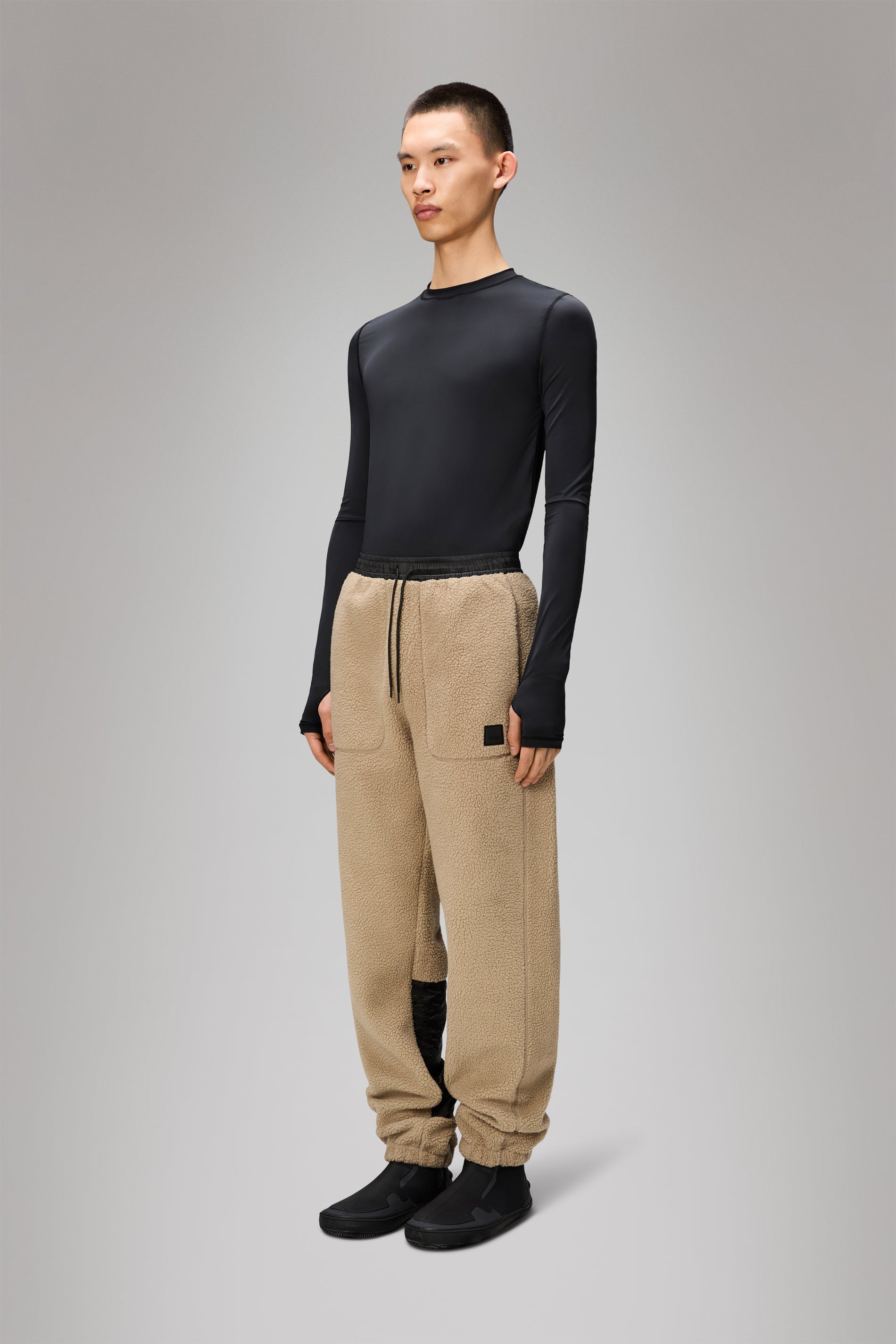 RAINS Yermo Fleece Pants Regular Beige Pants