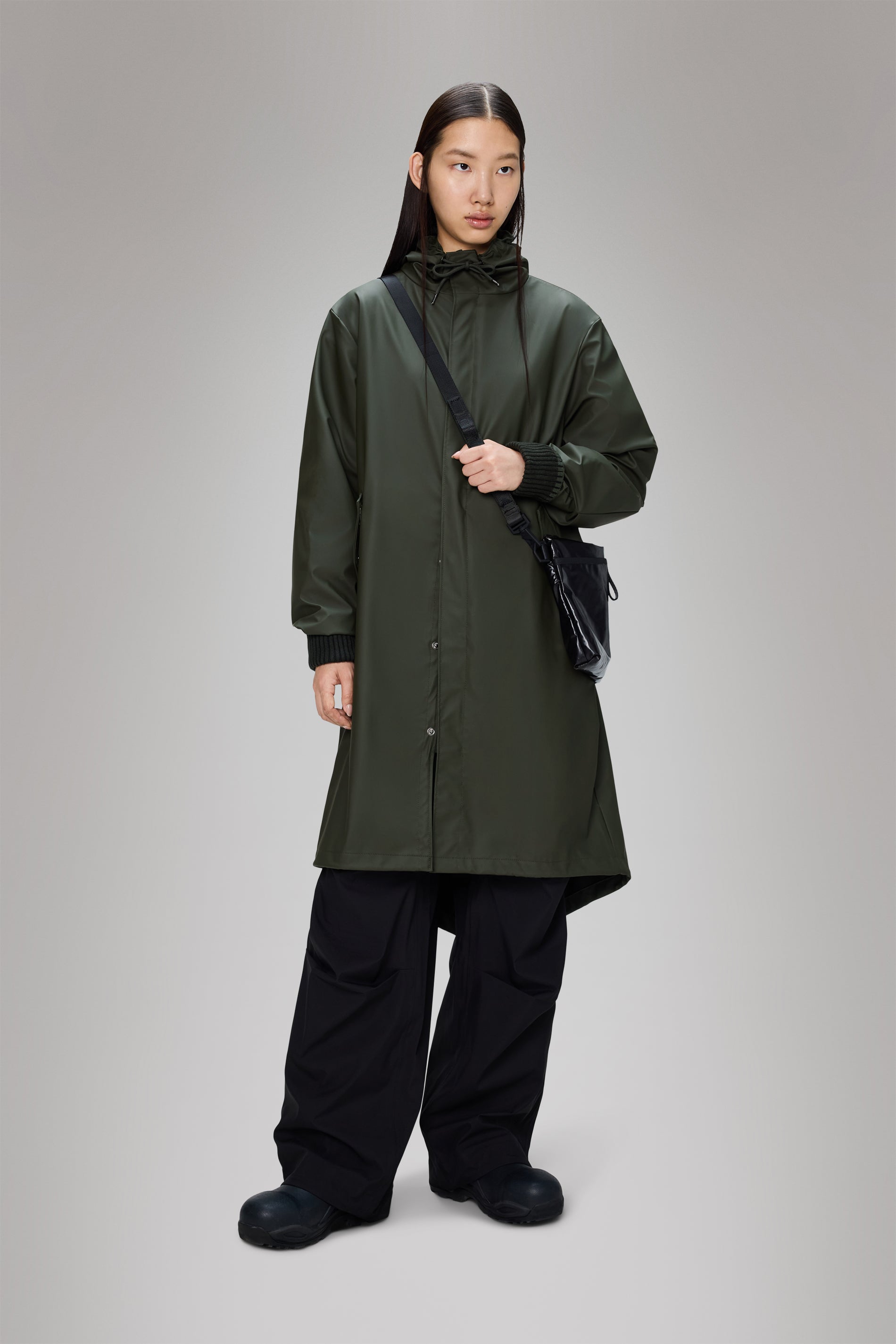 RAINS Fishtail Parka Green Jacket