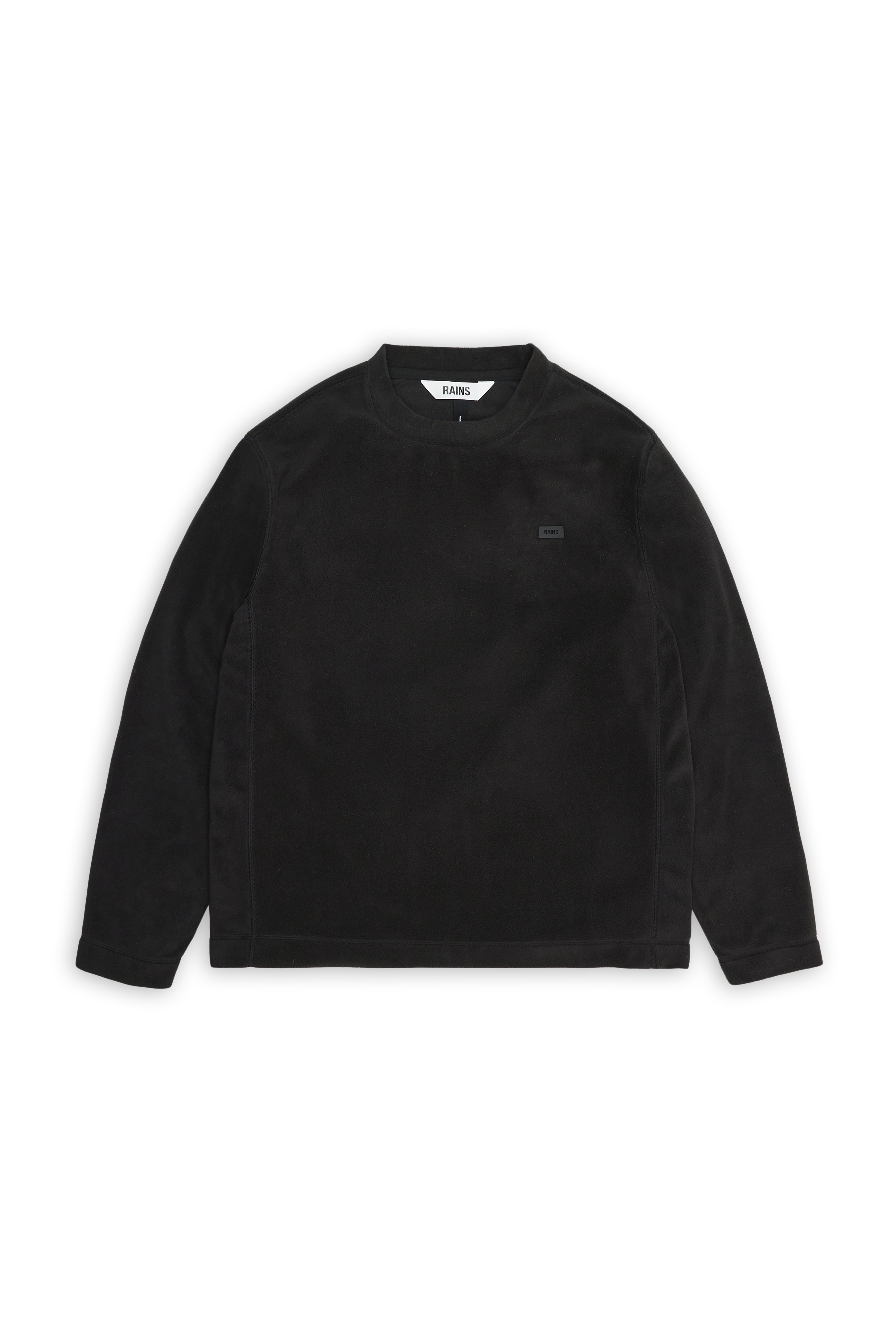 RAINS Addis Fleece Crewneck Black Long Sleeve