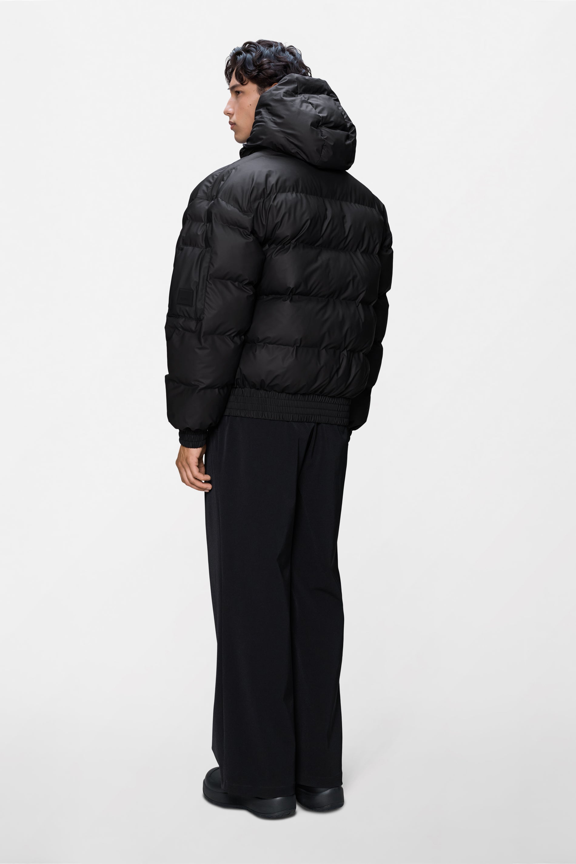 RAINS Alta Bomber Puffer Jacket Black Jacket