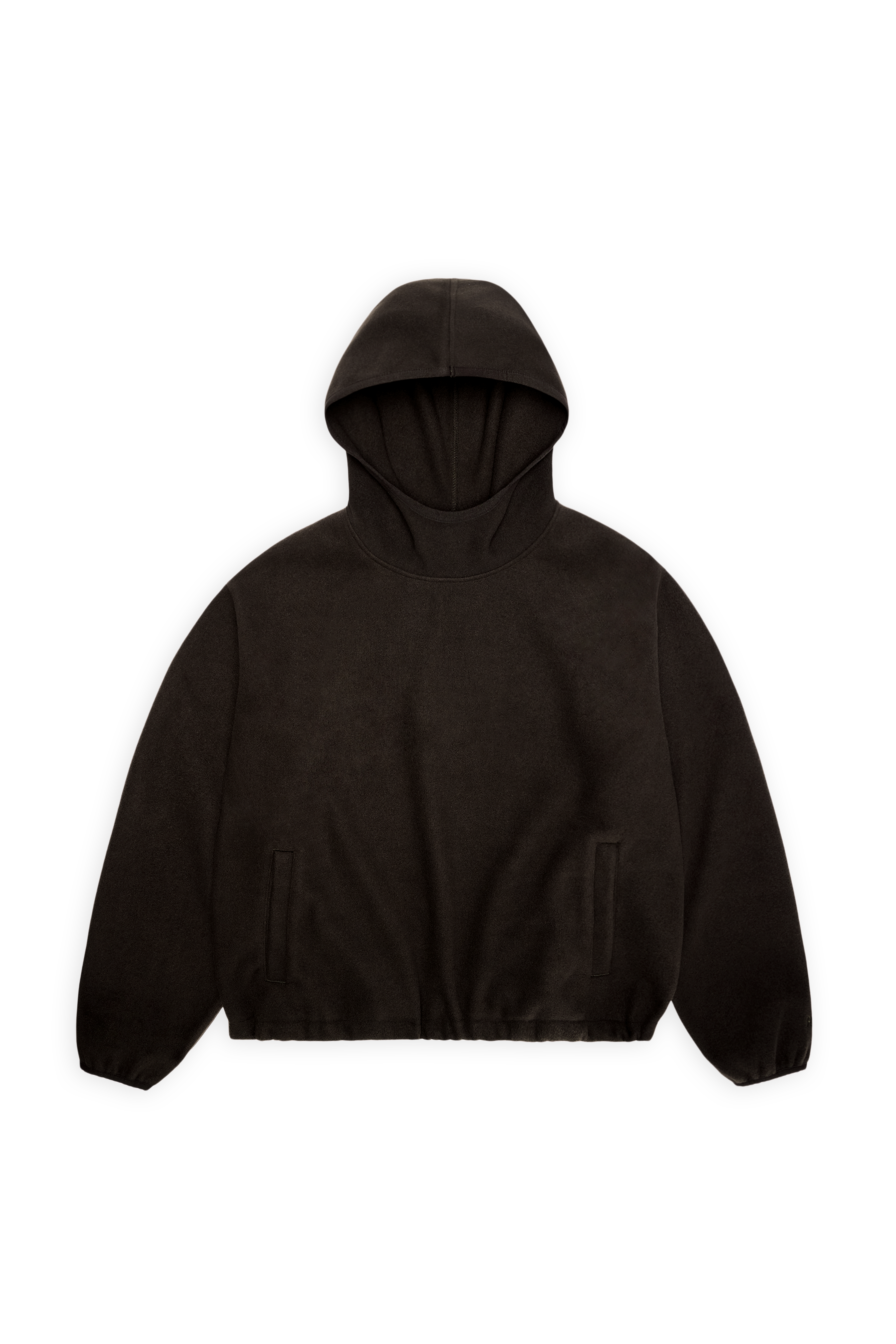 RAINS Fleece Hoodie Bark Long Sleeve