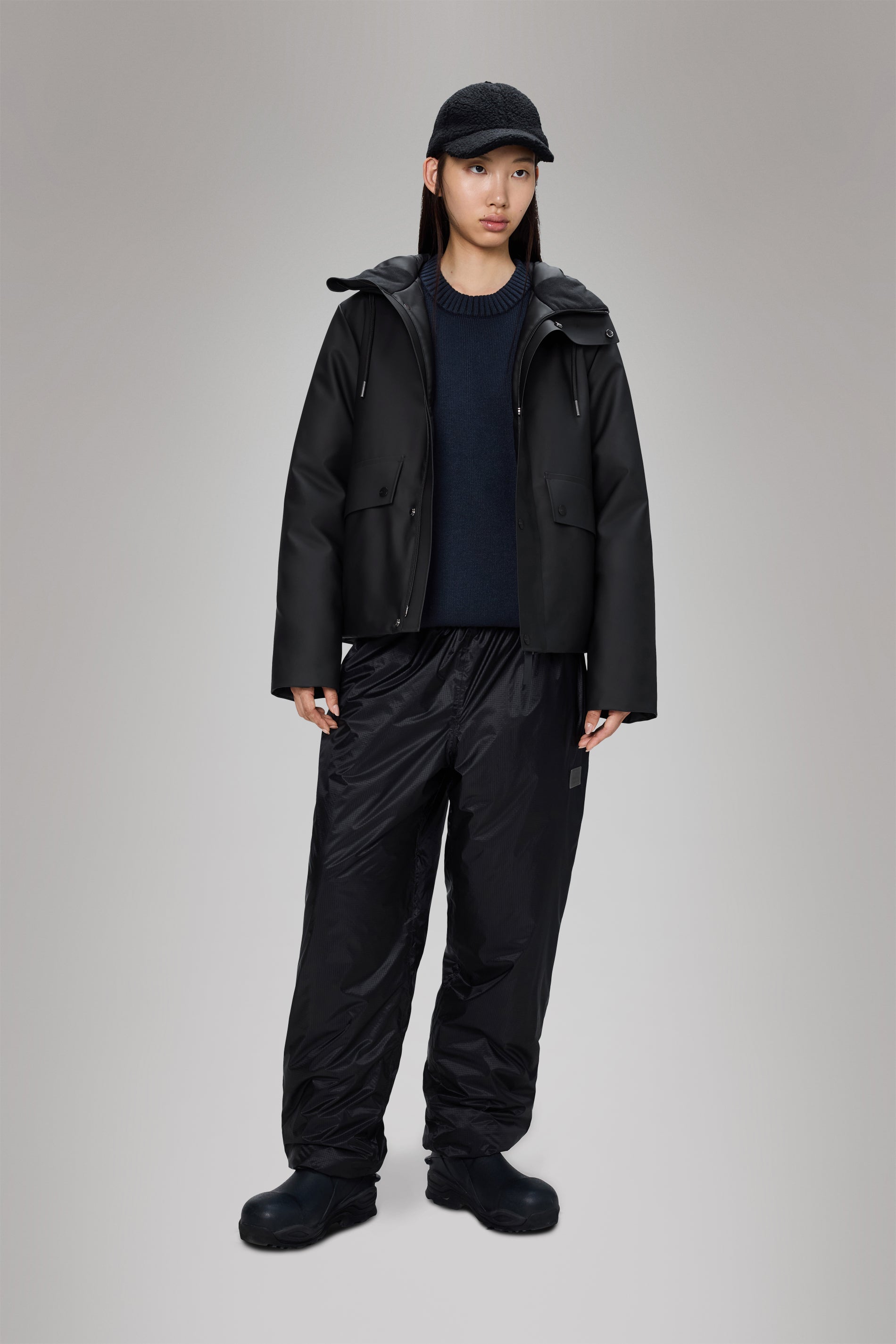 RAINS Nome Short W Parka Black Jacket