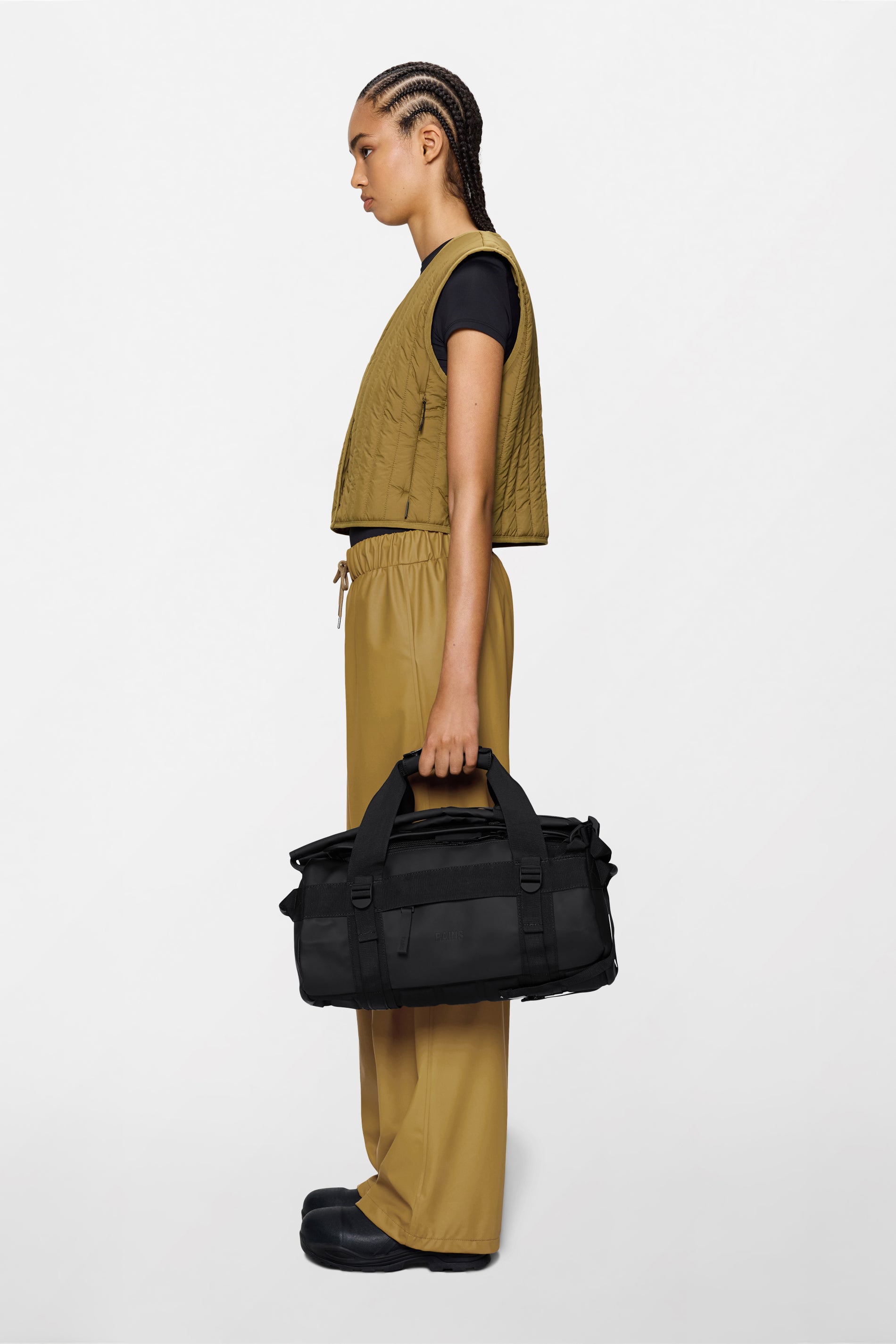 RAINS Texel Duffel Bag Mini Black 19L H24 x D24 x W39 cm Duffel