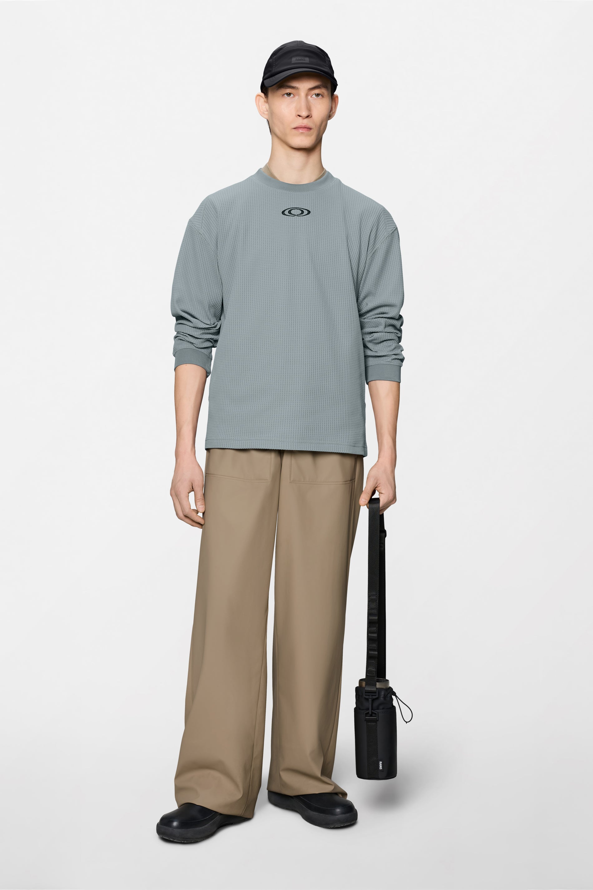 RAINS Waffle Long Sleeve T-shirt Splash Pool Long Sleeve