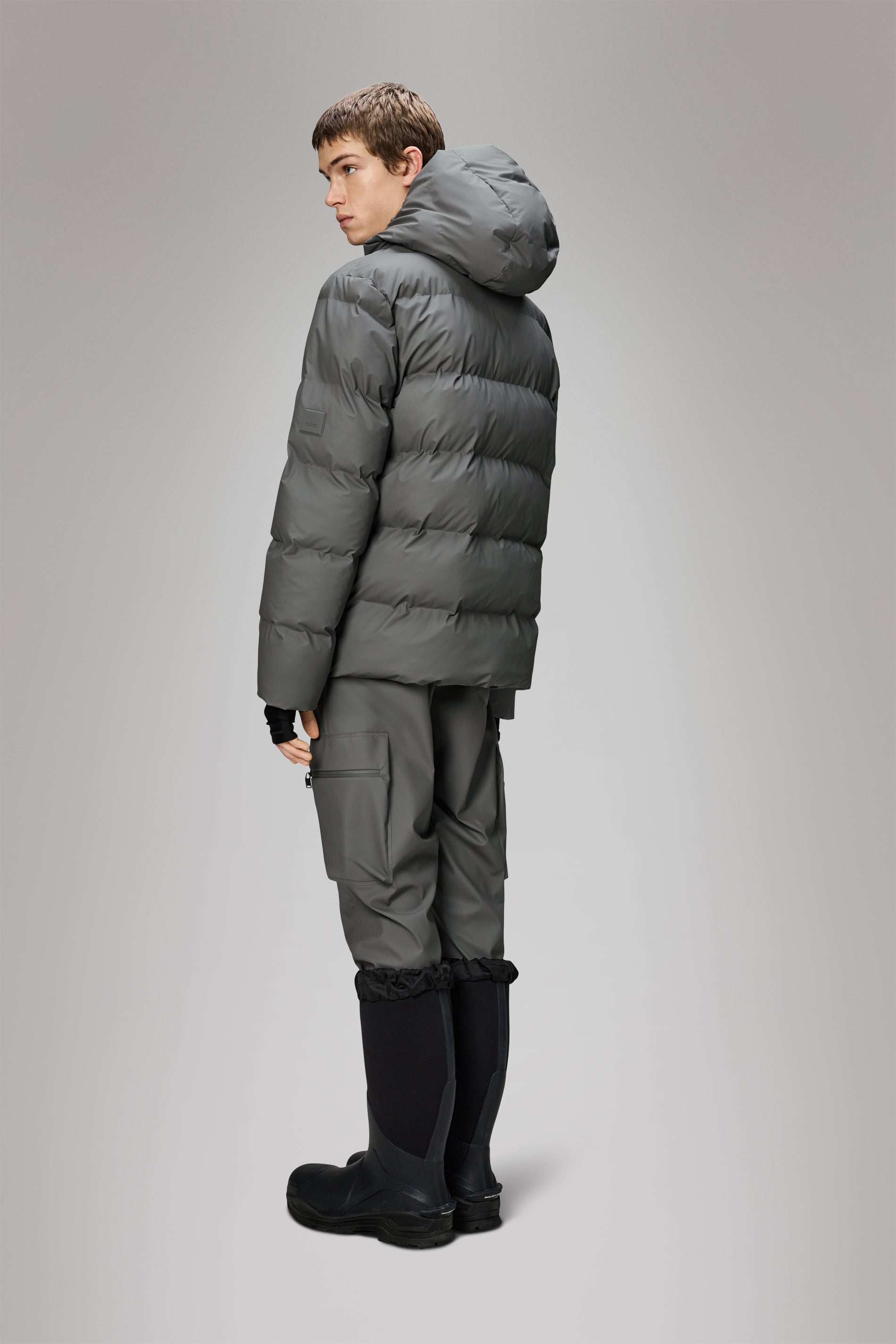 RAINS Alta Puffer Jacket Grey Jacket