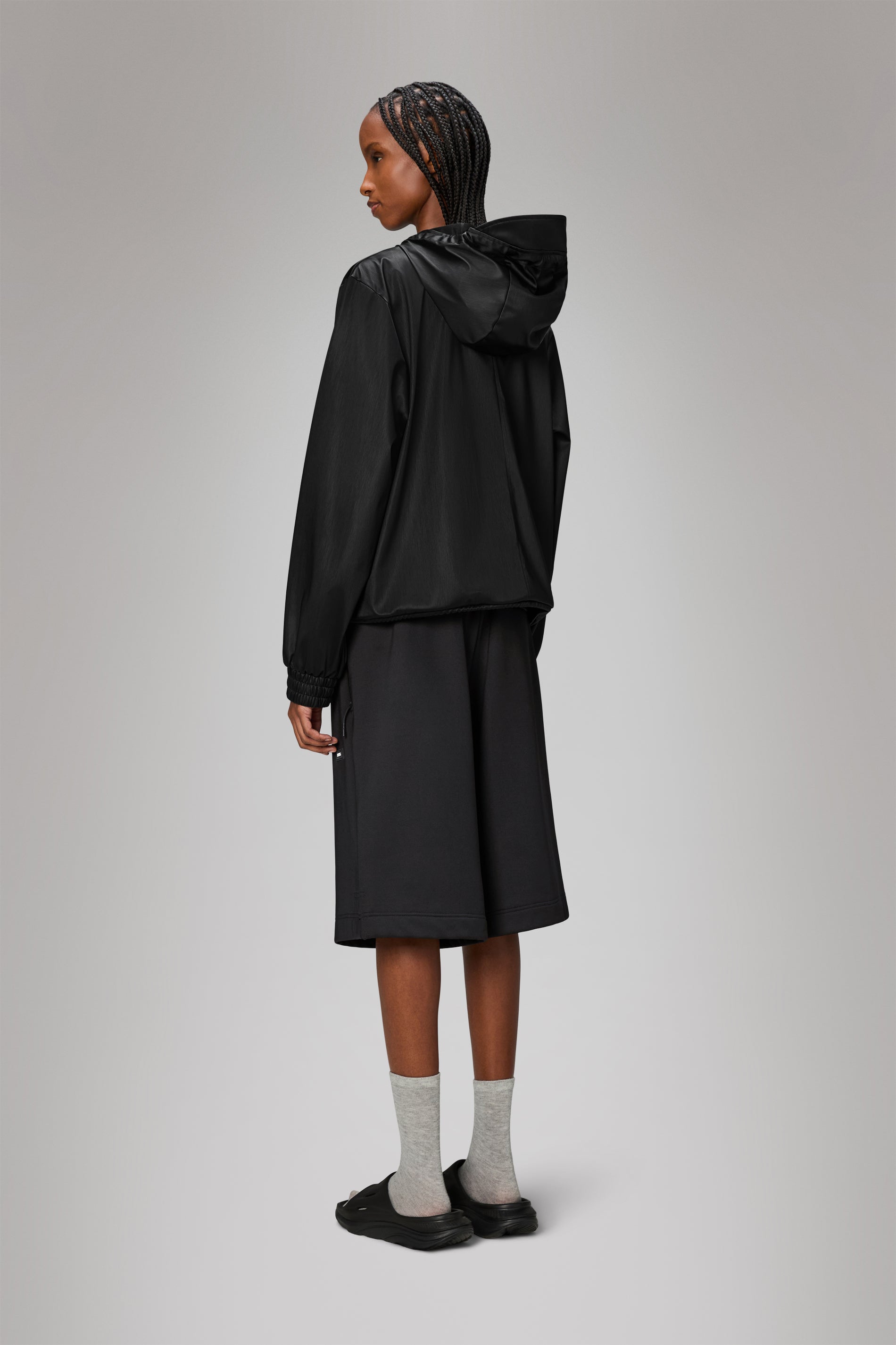 RAINS String W Jacket Black Grain Jacket