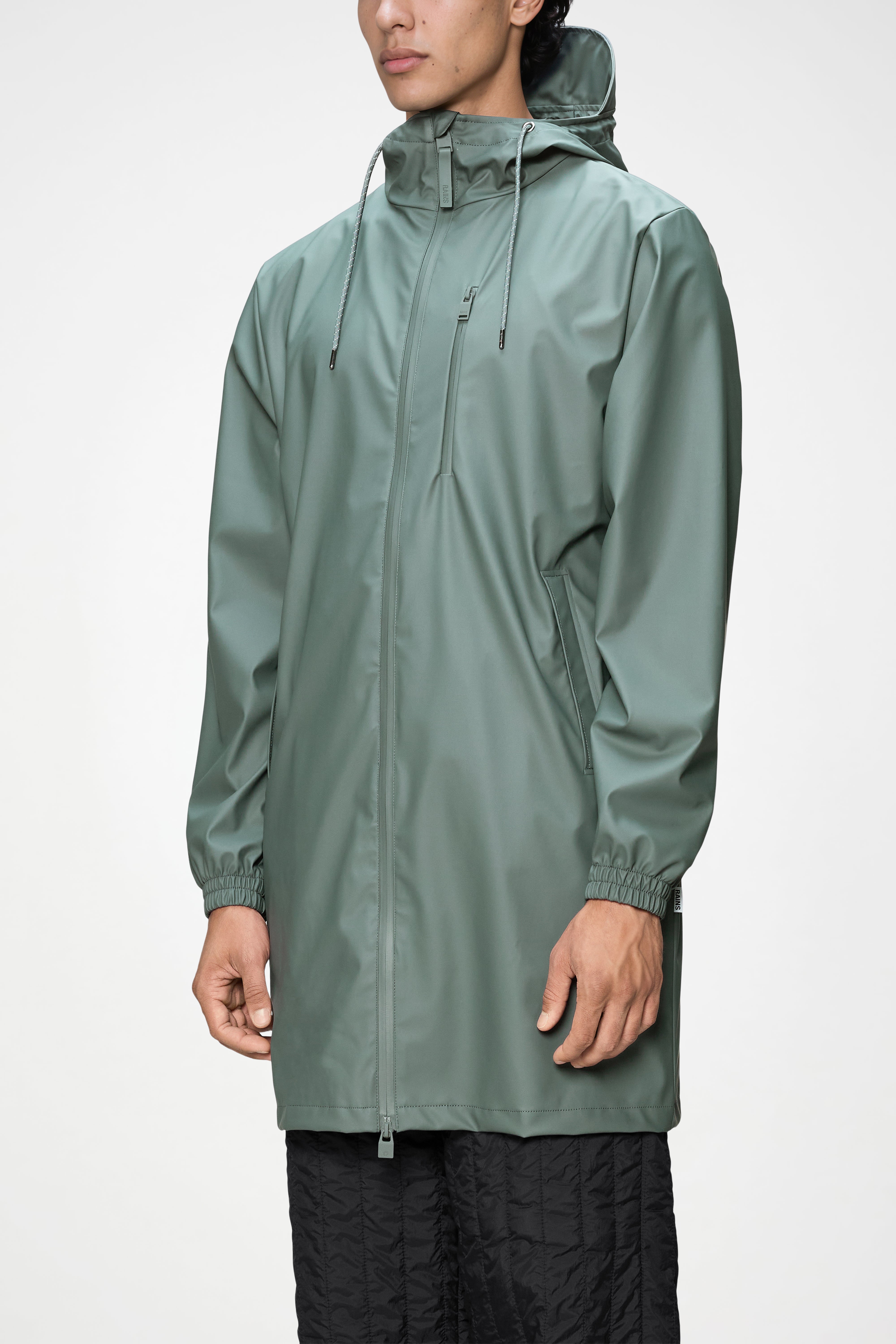 RAINS Long Storm Breaker Sage Jacket