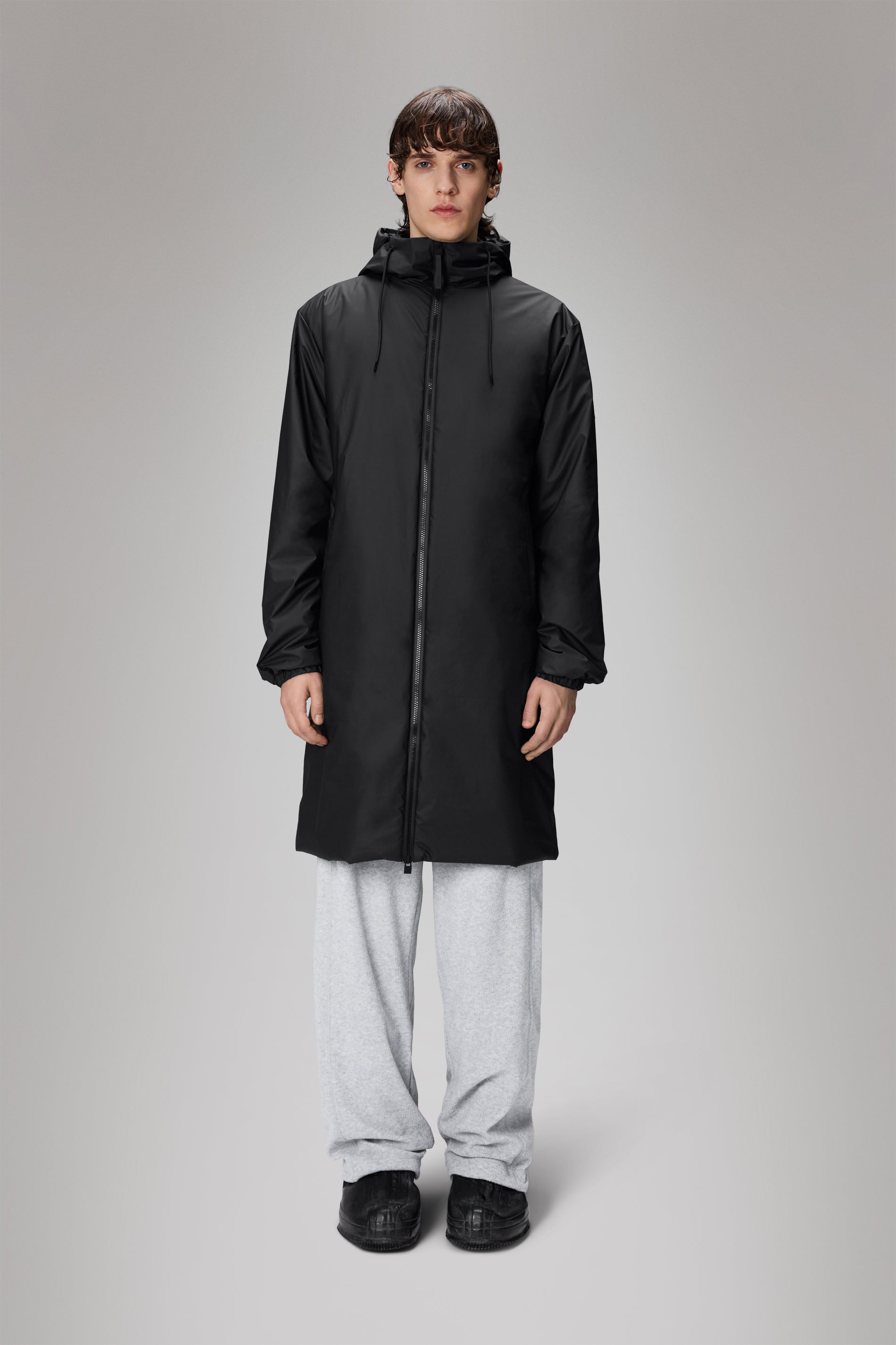 RAINS Lohja Longer Insulated Jacket Black Jacket