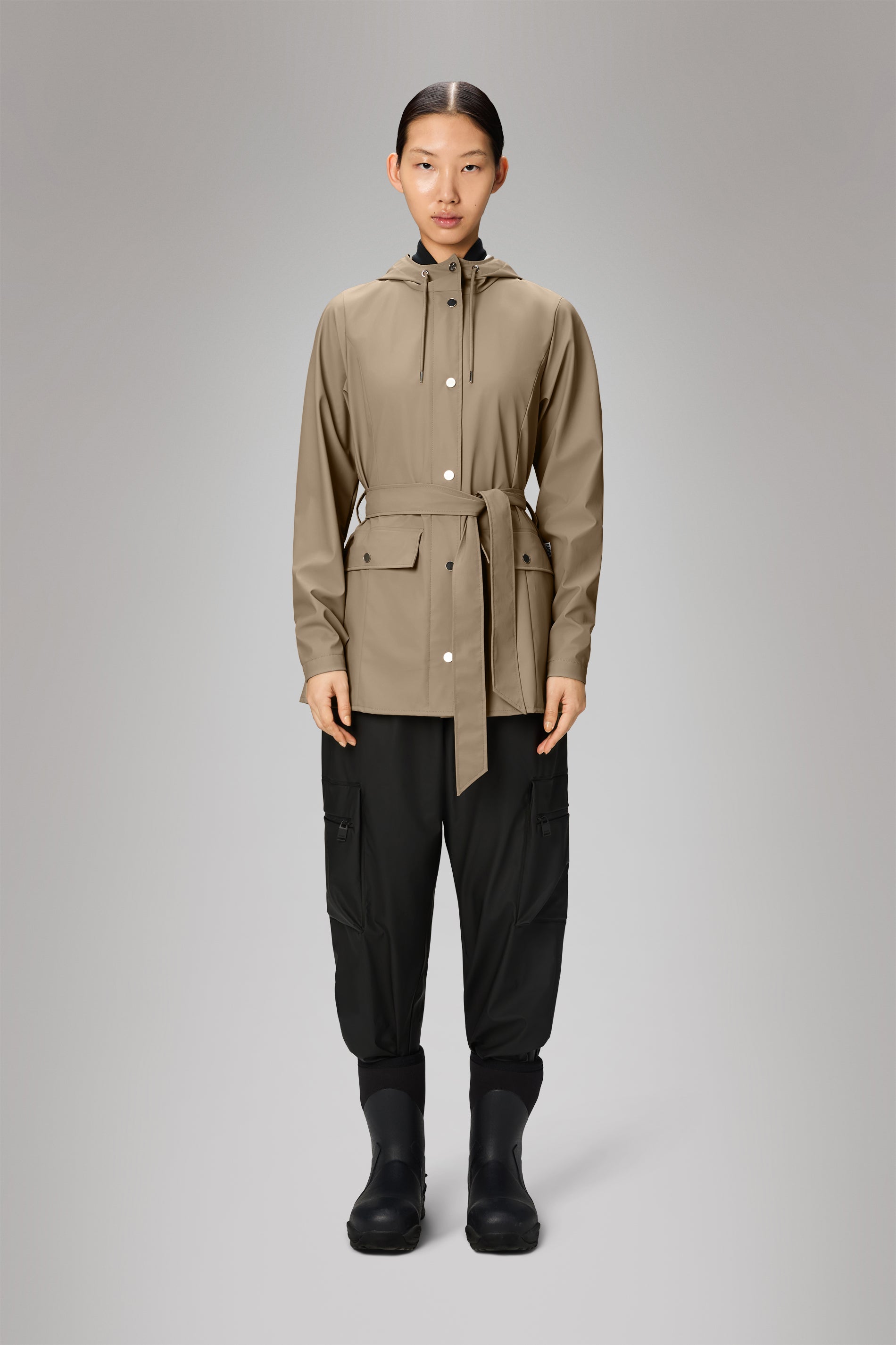 RAINS Curve Jacket Beige Jacket