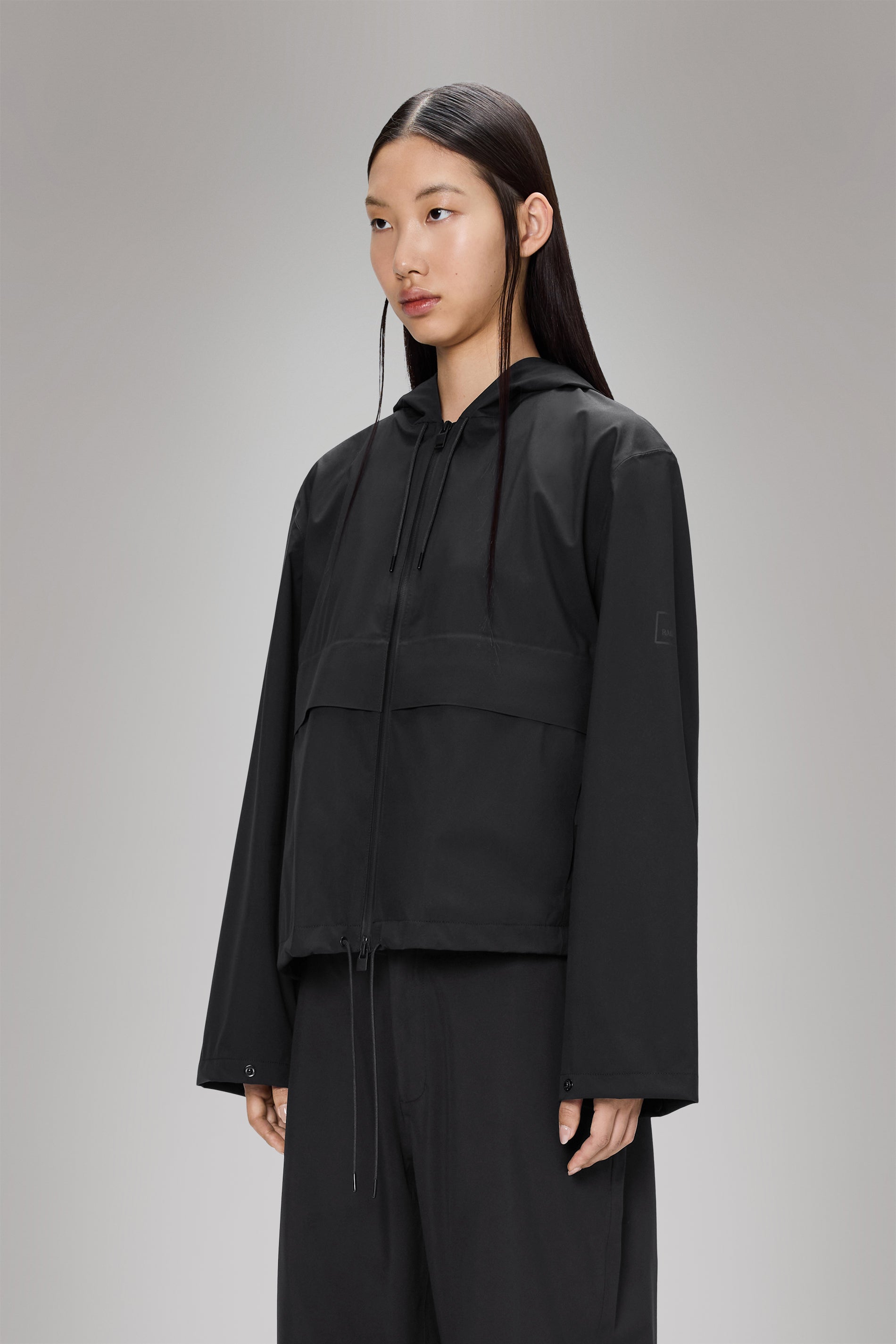 Rains Suva Hardshell Short String W Jacket Black Jacket