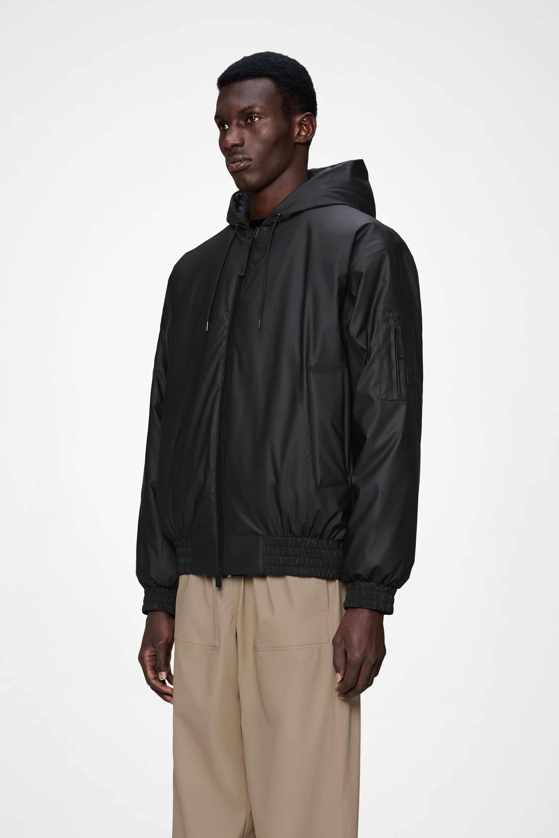 RAINS Lohja Insulated Bomber Jacket Black Jacket