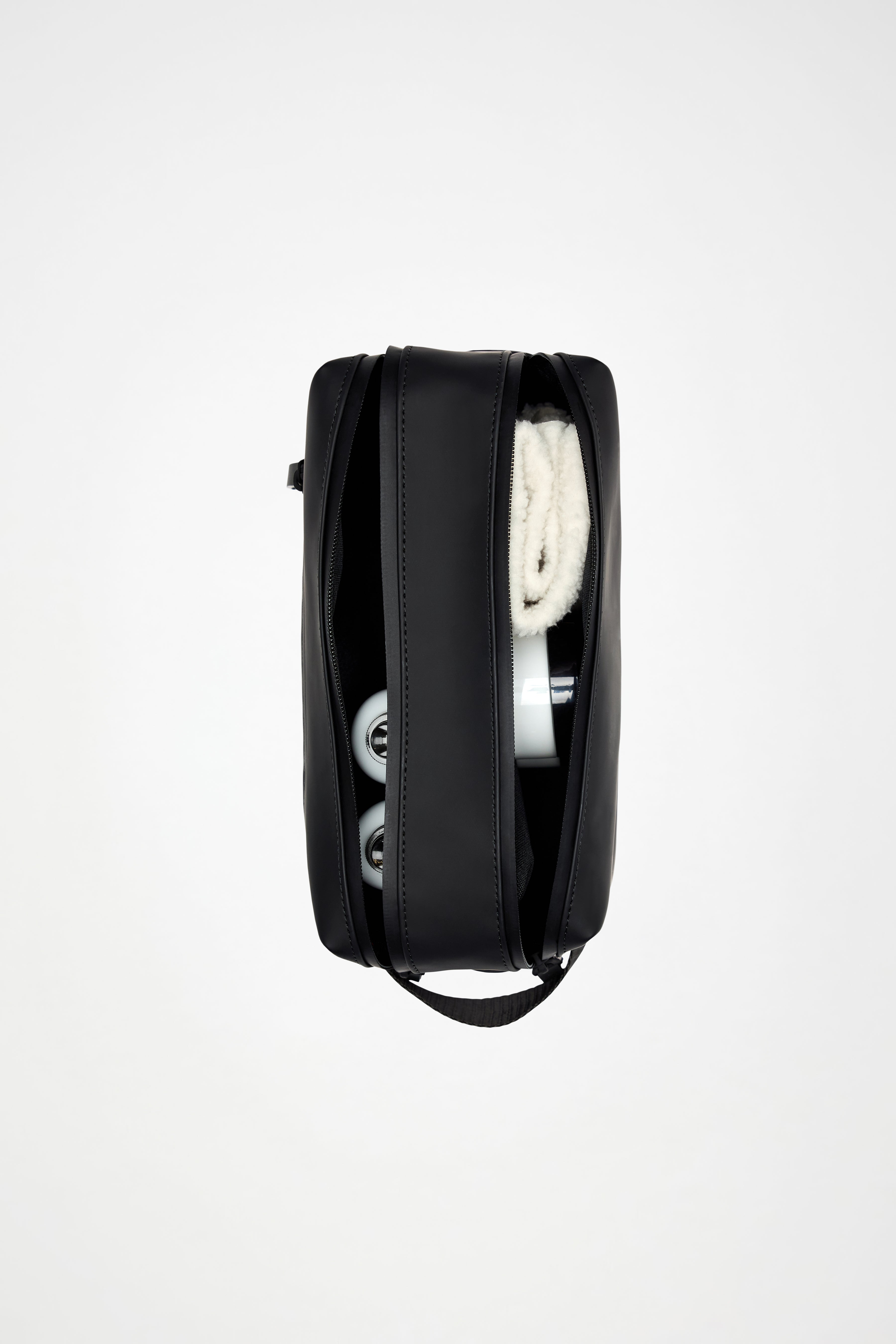 RAINS 2 Zip Wash Bag Black Wash Bag