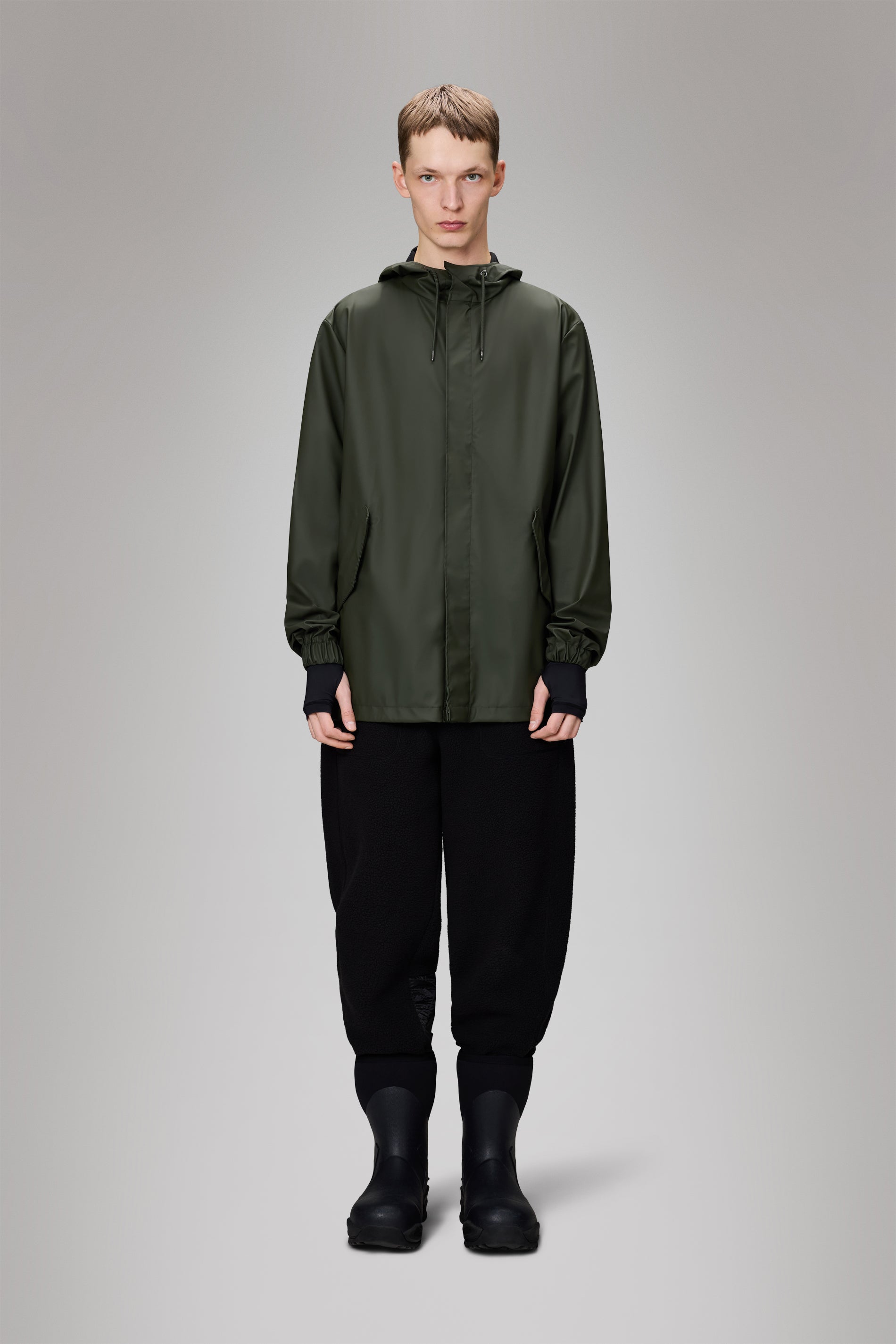 RAINS Fishtail Jacket Green Jacket