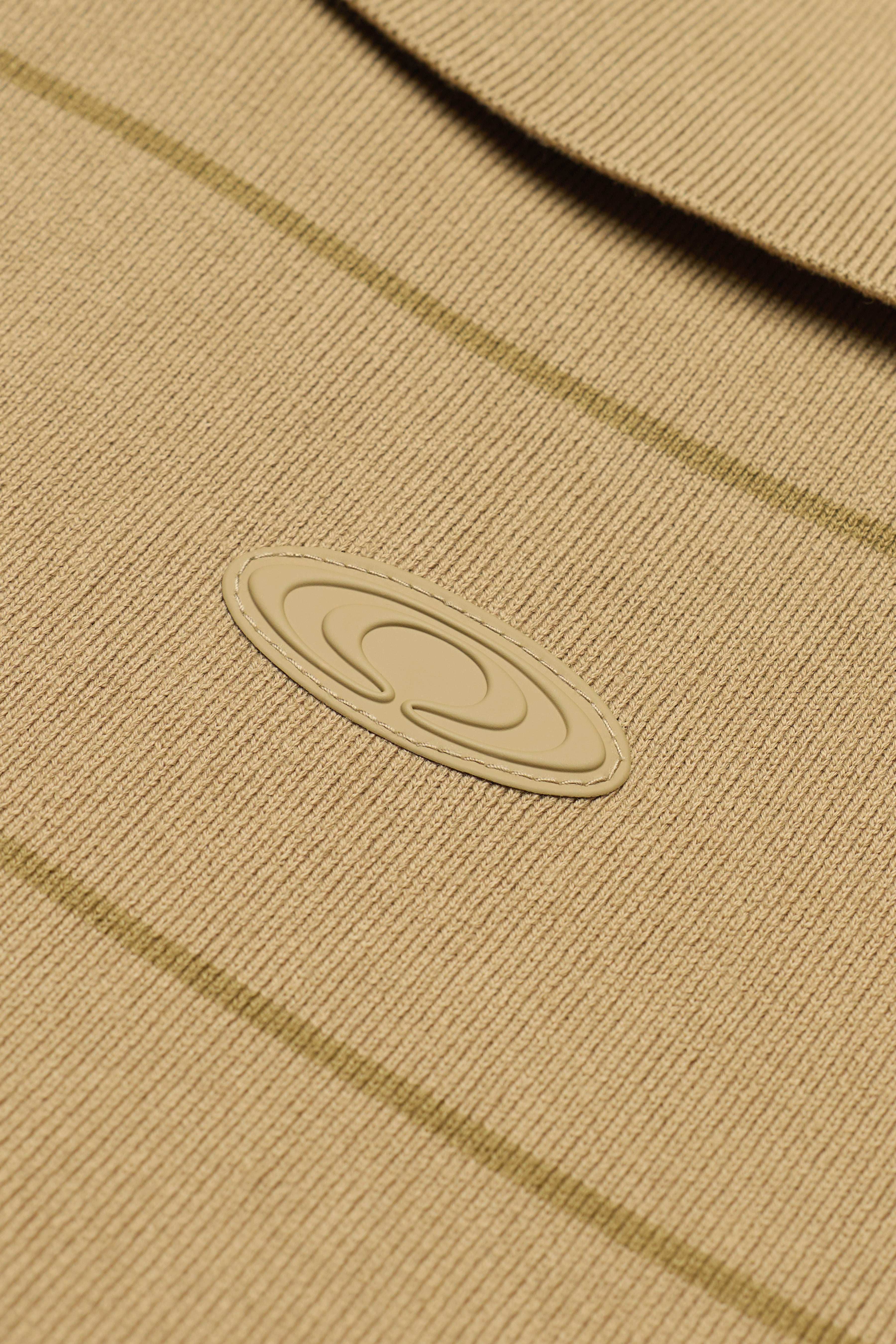 Striped Knit W Long Sleeve Polo