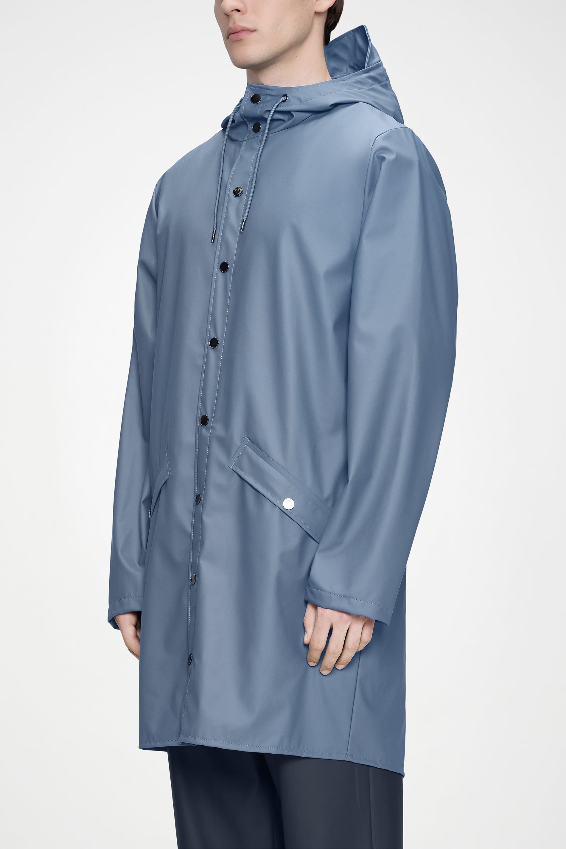 RAINS Long Jacket Blue Dusk Jacket