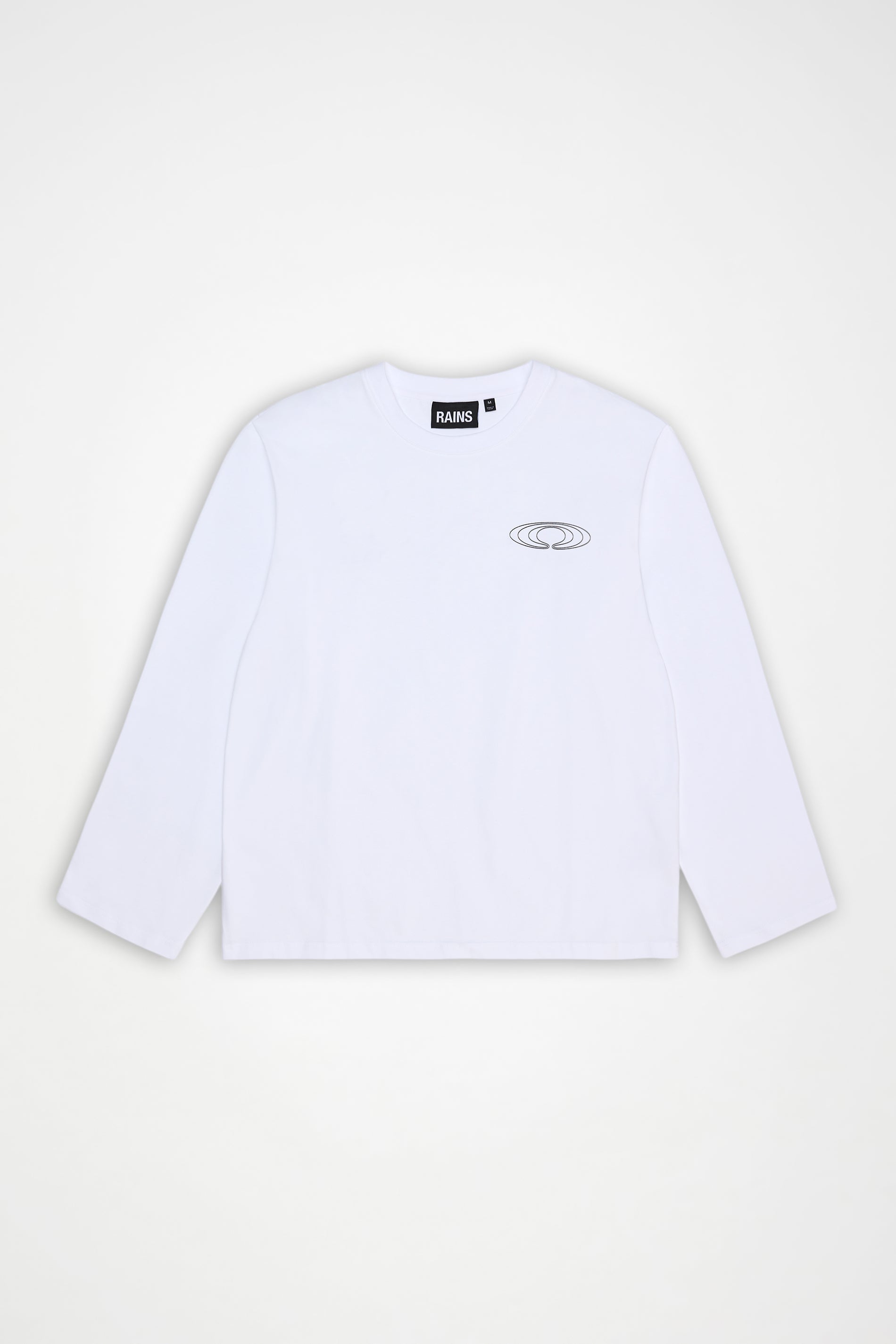RAINS Classic Long Sleeve T-Shirt White Long Sleeve